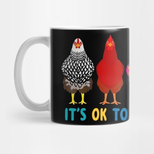 Chickens It's OK To Be Different Autism Awareness Mug